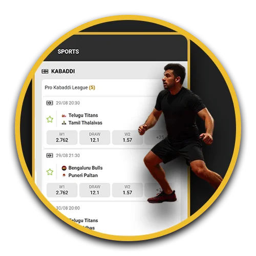 Open Melbet and participate in kabaddi betting.