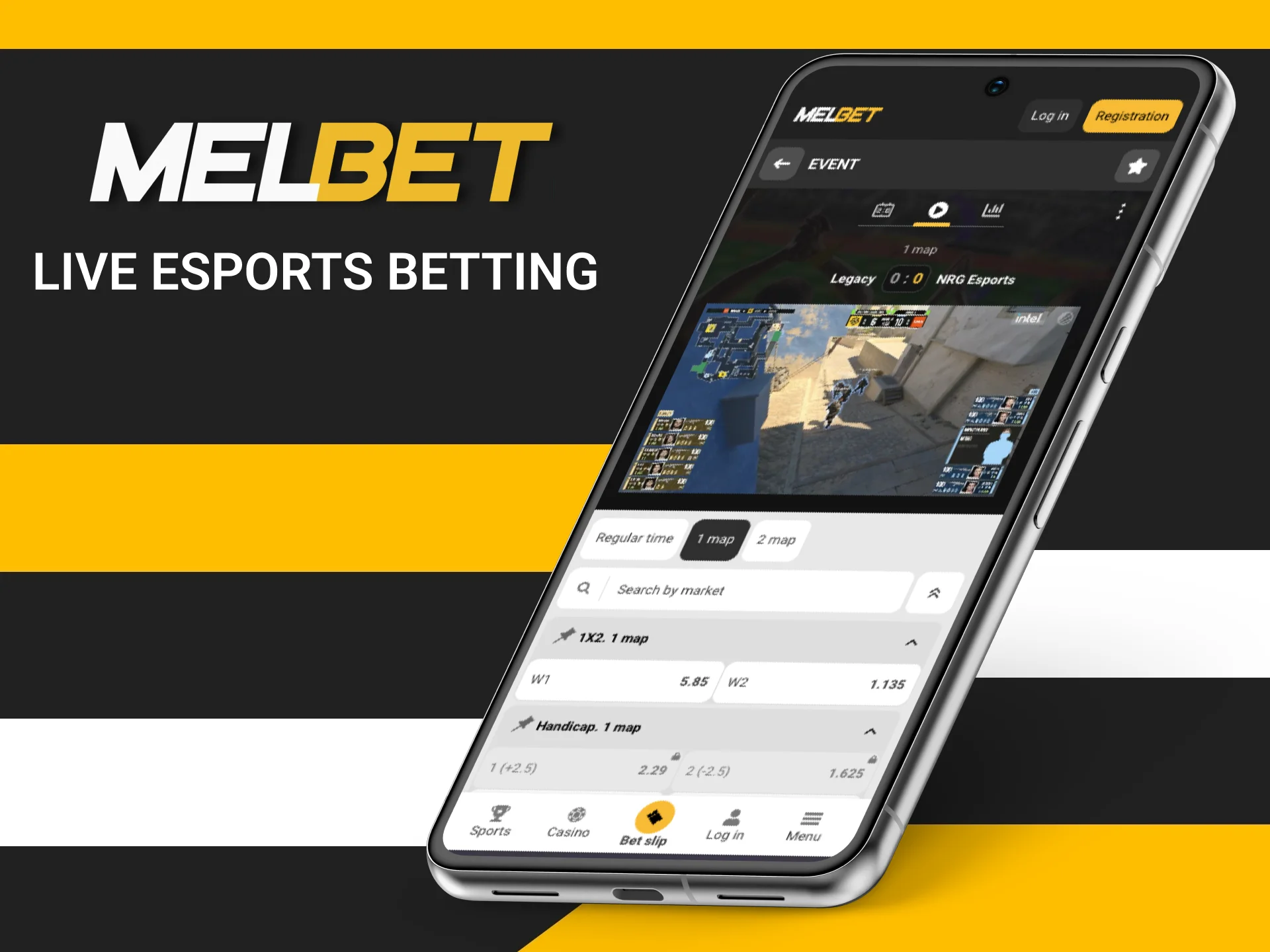 Melbet provides live broadcasts of the most popular tournaments, so you can place live bets on current events and track your team's chances of winning.