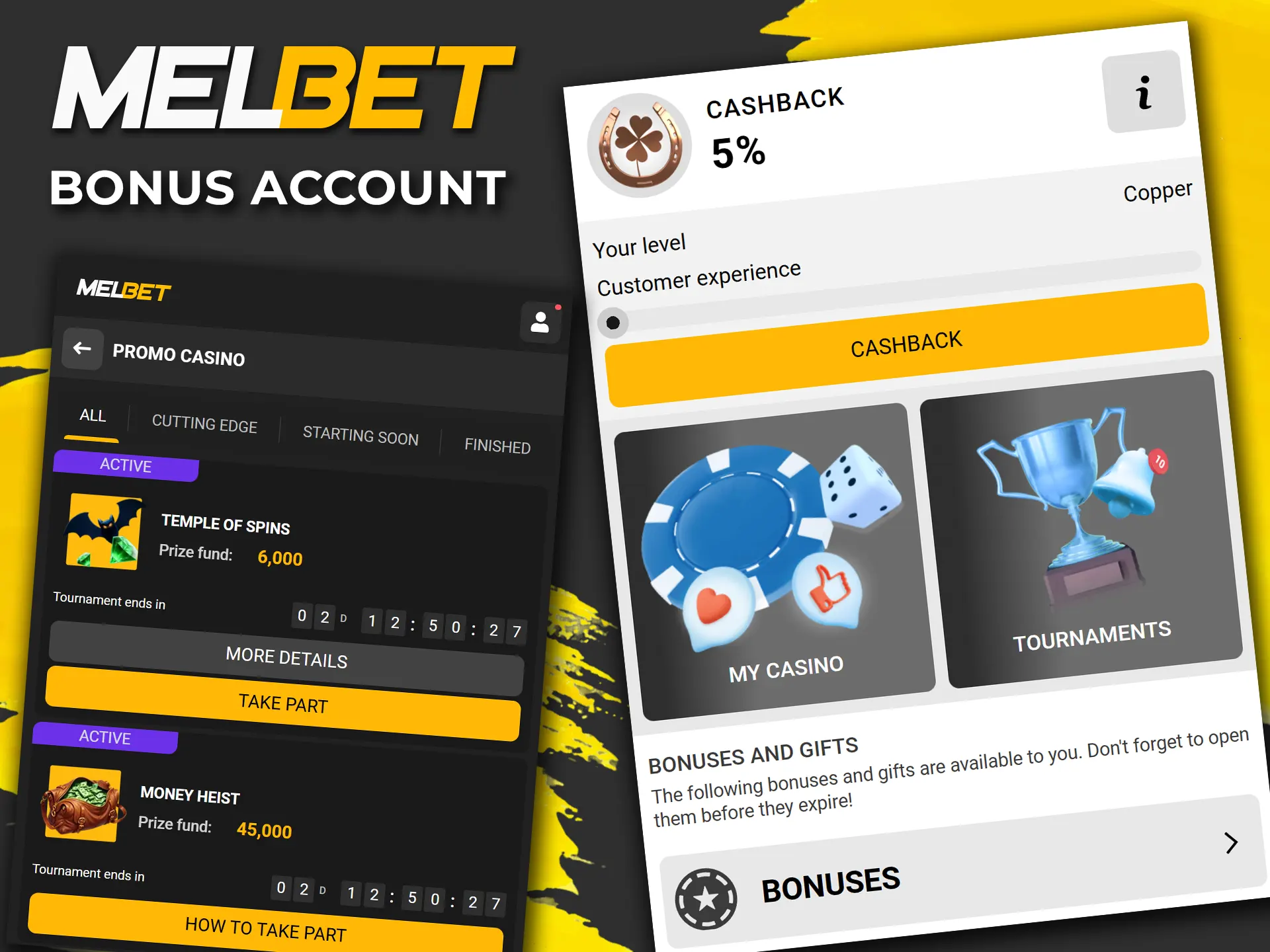 Find out what bonuses are available in your Melbet account.