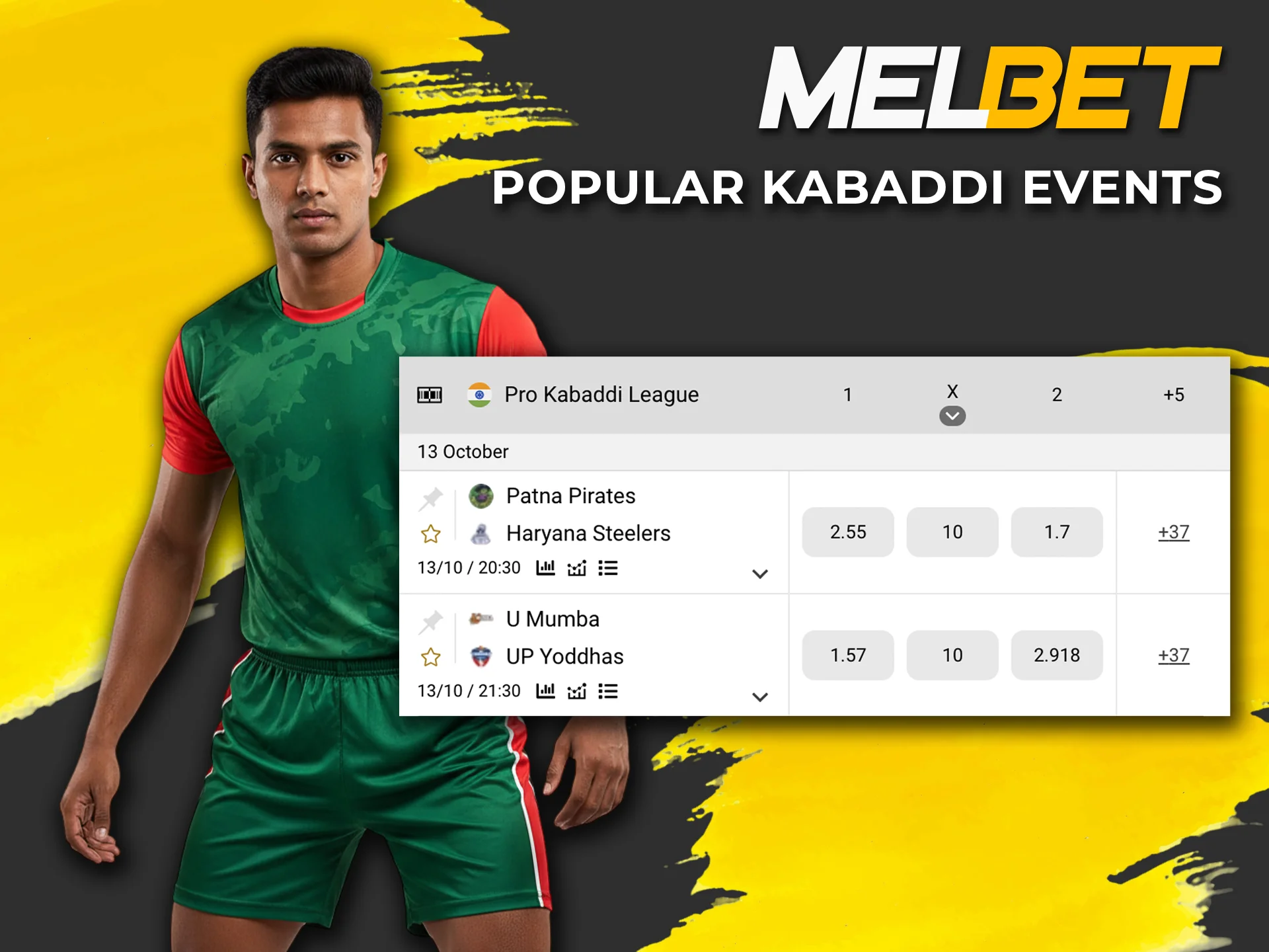 The Pro Kabaddi League is a premier tournament that offers great winning potential through Melbet kabaddi.